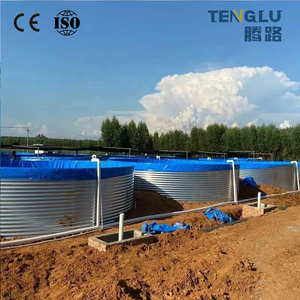 Bassin de pisciculture galvanisé résistant aux intempéries de 100 m³ pour l'élevage de poissons-chats, réservoirs d'eau de secours et aquaculture - Product Image 6