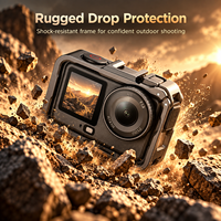 Cage de protection en alliage d'aluminium pour caméra, légère, à fixation rapide, avec capuchon d'objectif, accessoires pour DJ ACTION 6