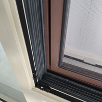 Fenêtres à battants modernes en aluminium à rupture de pont thermique, insonorisées, à double/triple vitrage, de marque chinoise de premier plan, pour maisons, à haute performance énergétique
