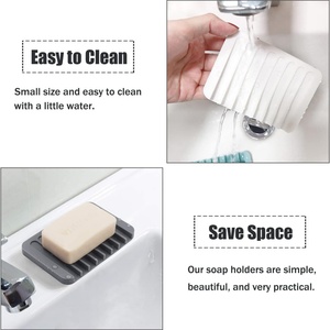 <b>Silicone</b> Self-Draining Soap Tray Bathroom Soap Dish Holder <b>Mats</b> Pads Bath Accessory Accessory - Product Image 1