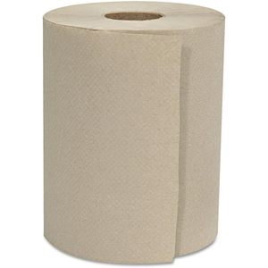 GEN HWTKRFT 1-Ply Natural Hardwound <b>Roll</b> Towels 8-Inch X 600 ft 12 <b>Rolls</b>/Carton Strong and Soft Jumbo Toilet <b>Paper</b>" - Product Image 1