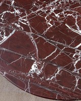 Table basse en marbre naturel Rosa Levanto de luxe NANWEI Stone, moderne, rouge, pour l'intérieur, meubles de maison