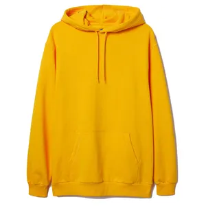 उच्च गुणवत्ता कस्टम Streetwear पीले स्वेटर पुरुषों की Hoodies कशीदाकारी