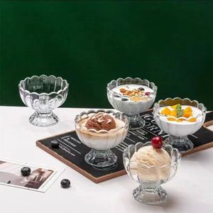 แก้วใส Creative Home ขนาด 200 มล. สำหรับกาแฟ ชา นม ของหวาน ไอศกรีม  พร้อมฝาปิดแบบกลีบดอกไม้ ใช้ต้มน้ำได้ แก้วไอศกรีมแบบพกพา - Product Image 2
