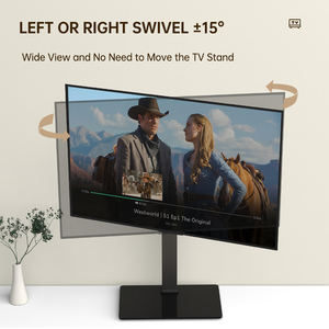 حامل تلفزيون عالمي من الفولاذ المدرفل على البارد من كيهكوهو كيهاو، مقاس 32-65 بوصة، مع زجاج مقوى وارتفاع قابل للتعديل، يثبت على سطح المكتب، بقدرة تحمل <span class=keywords><strong>40</strong></span> كجم - Product Image 2