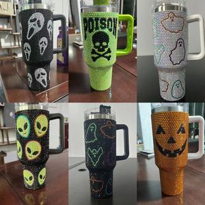 Vasos Personalizados <span class=keywords><strong>de</strong></span> 14 Colores con Diseño <span class=keywords><strong>de</strong></span> Calabaza <span class=keywords><strong>de</strong></span> Halloween y Diamantes <span class=keywords><strong>de</strong></span> Imitación Verdes, Vasos <span class=keywords><strong>de</strong></span> Acero Inoxidable <span class=keywords><strong>de</strong></span> 40 oz con Aislamiento al Vacío, Vasos <span class=keywords><strong>de</strong></span> Navidad con Diseño <span class=keywords><strong>de</strong></span> Grinch - Product Image 2