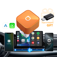 محول Ottocast 2 في 1 لاسلكي لـ Carplay و Android Auto، دونجل USB ثنائي النواة ARM Cortex A7، ذاكرة وصول عشوائي 64 ميجابايت، ذاكرة تخزين 16 ميجابايت، واي فاي ثنائي النطاق، بلوتوث 4.2