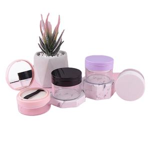 <span class=keywords><strong>Pot</strong></span> de stockage de poudre en vrac de maquillage de soins de la peau en plastique portable avec couvercle en maille de 30g 50g avec miroir - Product Image 3