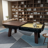 Table de billard moderne populaire en verre ardoise, table de billard en verre de 8 pieds avec plateau en ardoise, table de snooker en verre trempé et ardoise