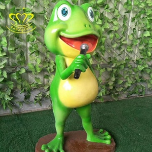 Bền Sợi Thủy Tinh Ếch Tượng Cho Phục Sinh Phổ Biến Ngoài Trời Vườn Đường Phố Cảnh Quan Trang Trí Nhựa Thủ Công Mỹ Nghệ Công Cộng Tác Phẩm Điêu Khắc - Product Image 3