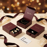 Boîte à bijoux magnétique en carton Tanmei, boîte cadeau pour bagues, pendentifs, colliers, emballage de bijoux, boîtes magnétiques