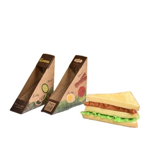 Box Box Box Small Single Brown Sandwich Box Packaging Kraft Sandwich Box Container