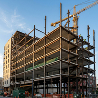 Edificio de Apartamentos Moderno con Estructura de Acero, Sistema Prefabricado con Aislamiento Térmico para el Hogar