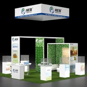 Diseño de cabina de exposición de lujo personalizado con luz para equipos de ferias comerciales para exhibición en ferias comerciales y exposiciones - Product Image 1