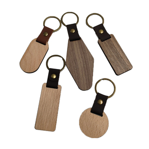 Lớn hình chữ nhật khắc gỗ khoảng trống Keychain với gỗ <span class=keywords><strong>Key</strong></span> tag - Product Image 1