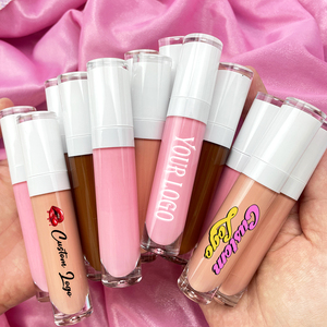 <span class=keywords><strong>Gloss</strong></span> à lèvres haute pigmentation en gros d'usine, logo personnalisé, longue tenue, waterproof, pailleté - Product Image 1