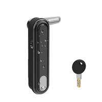Serrure de porte d'armoire électronique sans clé SM818D, étanche IP65, avec cylindres de serrure à encastrer nickelés