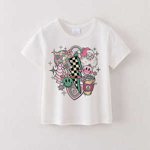 <span class=keywords><strong>TOP</strong></span> EN COTON IMPRIMÉ CARTOON DE NOËL POUR Garçons et Filles - Product Image 2