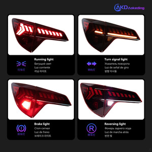 Binzhi ไฟท้ายรถ ATV 15-21, อะไหล่ไฟท้ายรถ Audi 12V สีแดงและเลนส์ใสสำหรับพวงมาลัยน้ำ - Product Image 4