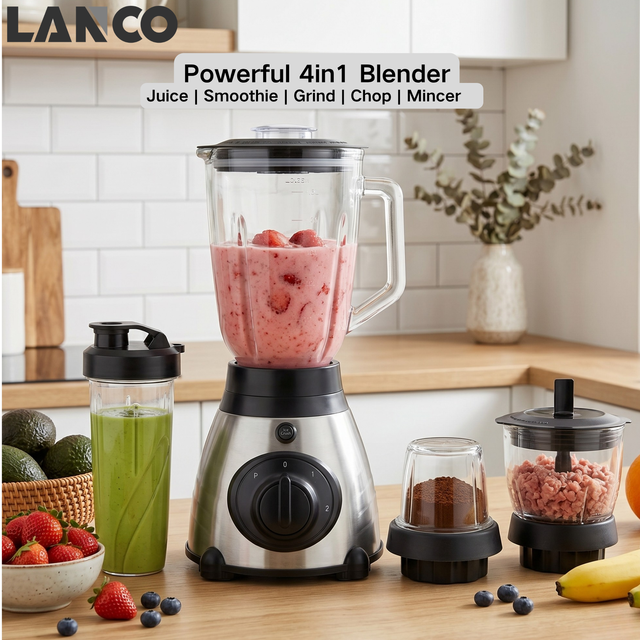 LANCO Powerful Blenders Stainless Steel Kitchen Machine Juicer Mixers