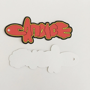 高品质 400GSM 不规则形状服装吊牌 定制印刷服装吊牌 带绳子的服装吊牌 - Product Image 2