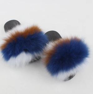 Enfants fourrure pour pantoufles été doux bébé fille diapositives anti-glissant hauteur augmentant amorti respirant moelleux fourrure de <span class=keywords><strong>renard</strong></span> - Product Image 1