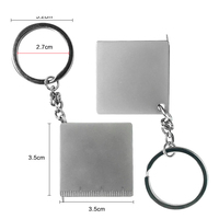 Aanpasbare sublimatie meetlint cadeau met aangepaste laserprint logo 1,3 meter, draagbare metalen meetlint sleutelhanger