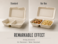 Boîte alimentaire écologique jetable en bagasse de canne à sucre 32 oz, compatible micro-ondes, sans PFAS, avec couvercle à charnière, pour la restauration et les plats à emporter
