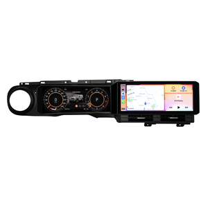 Pour Jeep Wrangler 18-22, écran tactile de 12,3 pouces, modification du tableau de bord de la voiture avec navigation intégrée, GPS Android DSP USB - Noir et rouge - Product Image 1