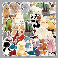Pegatinas Originales de Animales de Dibujos Animados para Niños, Pegatinas Educativas en Inglés, Resistentes al Agua, Lindas Calcomanías para Decorar, DIY, Álbumes de Recortes, Cuadernos