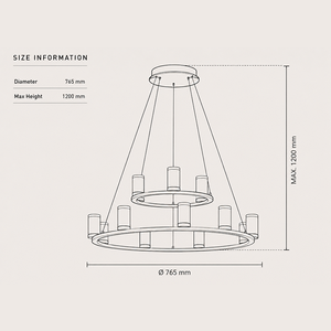 Lustre moderne à deux niveaux en forme d'anneau, luminaire suspendu en verre cylindrique LED, éclairage de luxe pour hall d'hôtel, salon, OEM ODM - Product Image 3