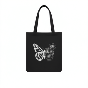 Borsa in tessuto stampato nero BOLSOS 32x37cm, tote alla moda con motivo decorativo per uso quotidiano - Product Image 1