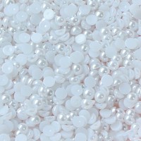 Demi-perles rondes à la mode couleur crème, 2MM, 3MM, 4MM, 5MM, 6MM, 8MM, 10MM, nouvelle collection 2015