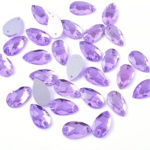 OLeeya Venta al por Mayor de 40 Formas de Cristales de Strass AB, Gemas para Coser en Ropa, Piedras de Cristal Planas en Forma de Lágrima para Vestidos de Mujer - Product Image 3