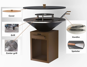 กลางแจ้ง<span class=keywords><strong>Beefmaster</strong></span> BBQ Cortenเหล็กย่างบาร์บีคิวกระจกสวนCorten Fire PitชามBBQ - Product Image 6
