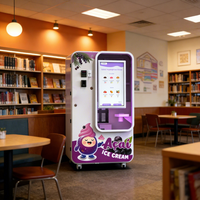 Station de crème glacée intelligente avec paiement NFC et QR, 59 saveurs DIY pour terminal aéroportuaire