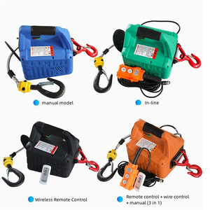 220V 100kg katrol listrik portabel 3-in-1 derek mikro untuk dekorasi rumah tangga kecil tali kawat traksi nyaman hotel ritel - Product Image 4