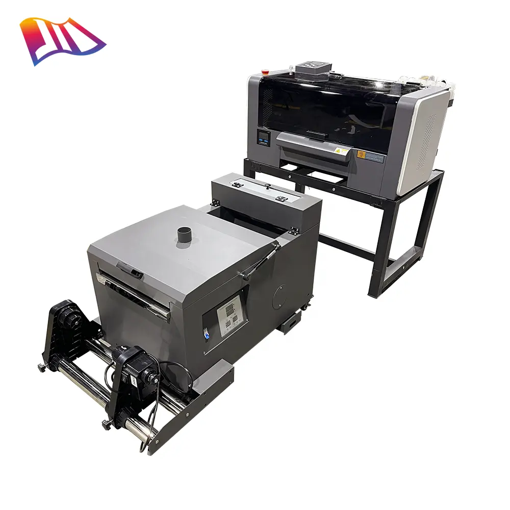 Nieuwe Technologie T-Shirt Drukmachine Huisdier Film Inkjet 30Cm Breedte Dtf Inkjet Printer Met Schudpoeder Machine