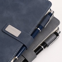 Cuadernos con Páginas Gruesas al por Mayor, Libretas de Cuero PU de Buen Precio, Diario Escolar y de Negocios Duradero con Orificio para Bolígrafo