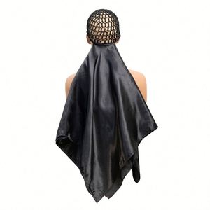 With Heatless Silk Press Care Shower Hair Net and <b>Scarf</b> Multipurpose Wrap Cap for Sleeping Gift - Product Image 1