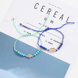 Pulsera De Ojo malvado hecha a mano, brazalete con nudo De cuerda ajustable, pulseras De corazón De amor De Hamsa - Product Image 5