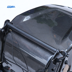 Asientos de fibra de carbono seca de primera calidad, personalizables, en cuero Nappa Alcantara negro y rojo, edición Track para Porsche 911GT3 RS - Product Image 4