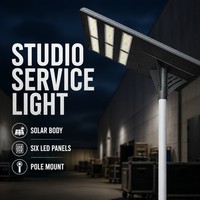 Lampadaire solaire tout-en-un 600W avec 6 modules LED, IP65, pour routes, cours, aéroports, fermes et projets routiers ruraux