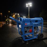 Groupe électrogène diesel Yuchai YC7GF-3 7 kW triphasé 50 Hz 230 V/400 V à châssis ouvert, refroidi par air, portable, pour usage industriel