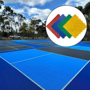 Tapete de quadra para tênis ao ar livre, pickleball, badminton, piso para quadras esportivas, azulejos interligados, quadra de basquete