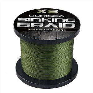 DORISEA X8+1 Fil de pêche tressé à descente rapide, ligne multifilament pour <span class=keywords><strong>carpe</strong></span>, 100m-<span class=keywords><strong>1000m</strong></span>, vert armée, rivière - Product Image 2