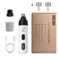 Leiser Wiederaufladbarer Krallenschleifer für Haustiere mit LED-Licht USB-Aufladung Tragbar Sicher für Hunde und Katzen Bestseller Pflegewerkzeug