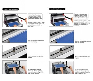 TT2930 40 Holes 25 Sheets Manual Double Wire O All Sizes 3:1 and 2:1 Twin Iron Ring Punching <strong>Binding</strong> <strong>Machine</strong> - Product Image 6