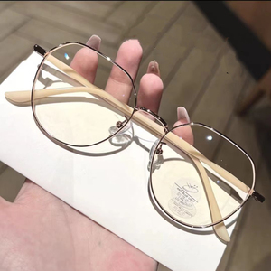 Bán Buôn Nhà Máy Retro Kim Loại Giá Rẻ Chống Ánh Sáng Màu Xanh Kính Unisex Mắt Khung Kính Quang Học Kim Loại Khung Hợp Thời Trang Cảnh Tượng Khung - Product Image 4