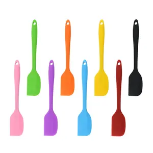 Silicone coloré résistant à la chaleur de qualité alimentaire 8 pouces gâteau cuisson pâtisserie outils spatule